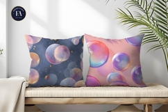 Watercolor Soap Bubbles Glowing Seamless Digital Paper Product Image 2