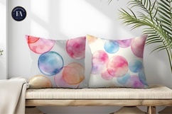 Watercolor Soap Bubbles Glowing Seamless Digital Paper Product Image 2