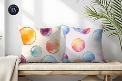 Floating Soap Bubbles Watercolor Seamless Digital Paper Product Image 2