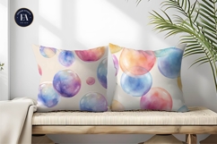Floating Soap Bubbles Watercolor Seamless Digital Paper Product Image 2