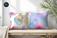 Watercolor Soap Bubbles Glowing Seamless Digital Paper Product Image 2