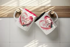 Watercolor soft  pink and red heart with Happy Mother Day greeting quote print 20 oz tumbler skinny mug wrap clipart t-shirt sublimation printable design
