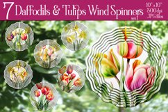 Daffodils and Tulips Wind Spinner | Sublimation Spinners Product Image 1