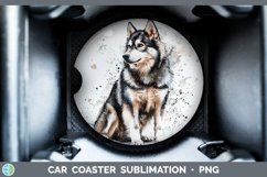 GorgeousWatercolor Splash Car Coaster design.