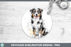 GorgeousWatercolor Splash Keychain design.