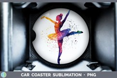 GorgeousWatercolor Splash Car Coaster design.