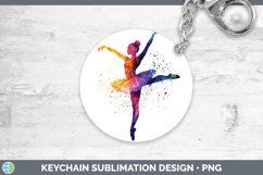 GorgeousWatercolor Splash Keychain design.