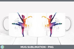 GorgeousWatercolor Splash Mug Wrap design.