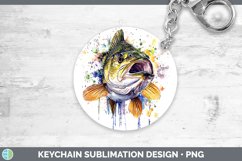 GorgeousWatercolor Splash Keychain design.