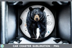 GorgeousWatercolor Splash Car Coaster design.