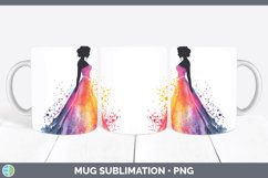 GorgeousWatercolor Splash Mug Wrap design.