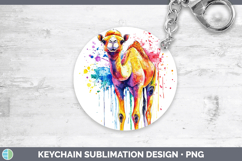 GorgeousWatercolor Splash Keychain design.