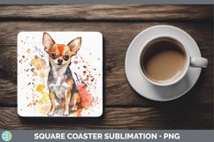 GorgeousWatercolor Splash Square Coaster design.