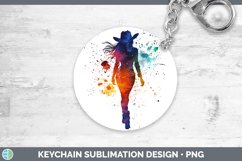 GorgeousWatercolor Splash Keychain design.