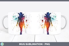 GorgeousWatercolor Splash Mug Wrap design.