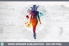 GorgeousWatercolor Splash Wind Spinner design.