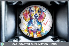 GorgeousWatercolor Splash Car Coaster design.