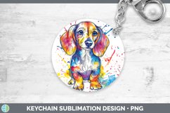 GorgeousWatercolor Splash Keychain design.
