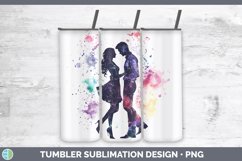 GorgeousWatercolor Splash Tumbler design.