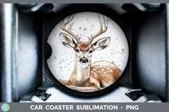 GorgeousWatercolor Splash Car Coaster design.