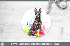 GorgeousWatercolor Splash Keychain design.