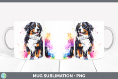 GorgeousWatercolor Splash Dogs 03 Mug Wrap design.
