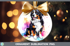 GorgeousWatercolor Splash Dogs 03 Ornament design.