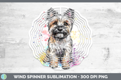 GorgeousWatercolor Splash Dogs 03 Wind Spinner design.