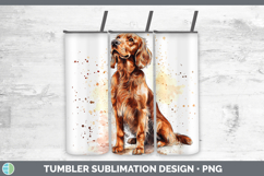 GorgeousWatercolor Splash Dogs 03 Tumbler design.