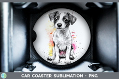 GorgeousWatercolor Splash Dogs 03 Car Coaster design.
