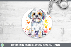 GorgeousWatercolor Splash Dogs 03 Keychain design.