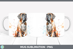 GorgeousWatercolor Splash Dogs 03 Mug Wrap design.