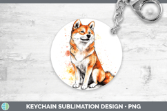 GorgeousWatercolor Splash Dogs 03 Keychain design.