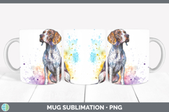 GorgeousWatercolor Splash Dogs 03 Mug Wrap design.