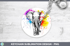 GorgeousWatercolor Splash Keychain design.