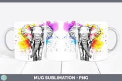 GorgeousWatercolor Splash Mug Wrap design.