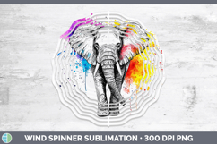 GorgeousWatercolor Splash Wind Spinner design.