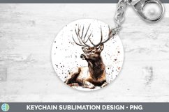 GorgeousWatercolor Splash Keychain design.