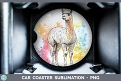GorgeousWatercolor Splash Farm Car Coaster design.