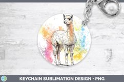 GorgeousWatercolor Splash Farm Keychain design.