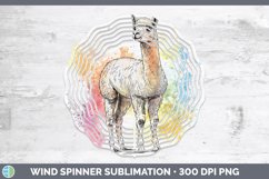 GorgeousWatercolor Splash Farm Wind Spinner design.
