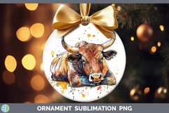 GorgeousWatercolor Splash Farm Ornament design.