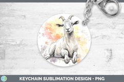GorgeousWatercolor Splash Farm Keychain design.