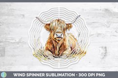 GorgeousWatercolor Splash Farm Wind Spinner design.