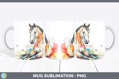GorgeousWatercolor Splash Farm Mug Wrap design.