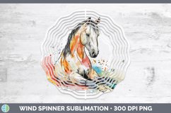 GorgeousWatercolor Splash Farm Wind Spinner design.