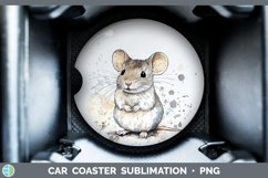 GorgeousWatercolor Splash Farm Car Coaster design.