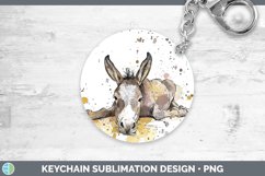 GorgeousWatercolor Splash Farm Keychain design.
