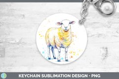 GorgeousWatercolor Splash Farm Keychain design.