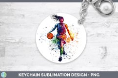GorgeousWatercolor Splash Keychain design.